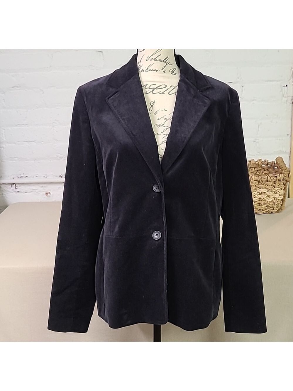 Y2K Velvet Black Gap Blazer Size 14